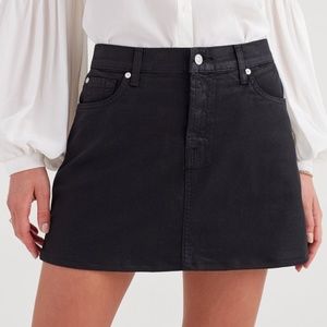 7 For All Mankind miniskirt in Coated Black